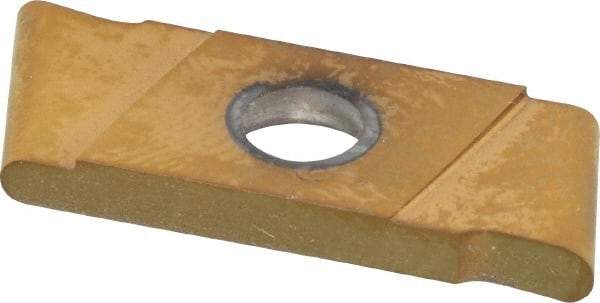 NIKCOLE MINI-SYSTEMS - GIE 2mm Cutting Width Carbide Grooving Insert - 6mm Max Depth of Cut, Left Hand, 1mm Corner Radius, TiN Finish - Eagle Tool & Supply