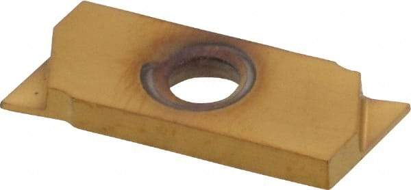 NIKCOLE MINI-SYSTEMS - GIE 0.5mm Cutting Width Carbide Grooving Insert - 2.54mm Max Depth of Cut, Right Hand, TiN Finish - Eagle Tool & Supply