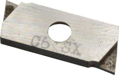 NIKCOLE MINI-SYSTEMS - GIE 0.7mm Cutting Width Carbide Grooving Insert - 2.54mm Max Depth of Cut, Left Hand - Eagle Tool & Supply