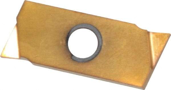 NIKCOLE MINI-SYSTEMS - GIE 0.9mm Cutting Width Carbide Grooving Insert - 2.54mm Max Depth of Cut, Right Hand, TiN Finish - Eagle Tool & Supply