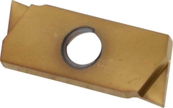 NIKCOLE MINI-SYSTEMS - GIE 0.9mm Cutting Width Carbide Grooving Insert - 2.54mm Max Depth of Cut, Left Hand, TiN Finish - Eagle Tool & Supply