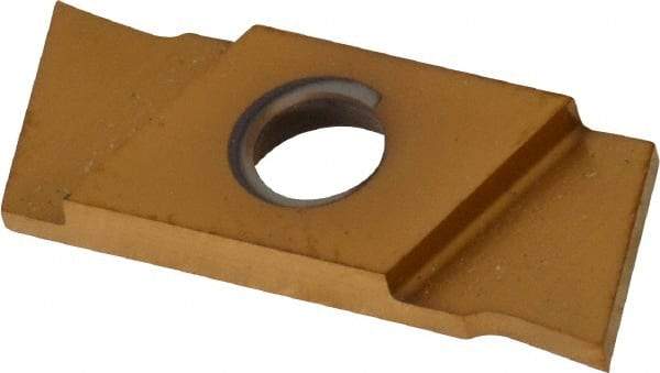 NIKCOLE MINI-SYSTEMS - GIE 1.1mm Cutting Width Carbide Grooving Insert - 6mm Max Depth of Cut, Left Hand, TiN Finish - Eagle Tool & Supply