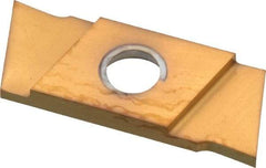 NIKCOLE MINI-SYSTEMS - GIE 1.3mm Cutting Width Carbide Grooving Insert - 6mm Max Depth of Cut, Left Hand, TiN Finish - Eagle Tool & Supply