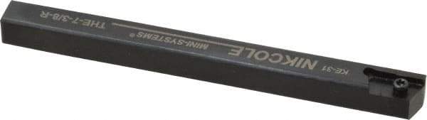 NIKCOLE MINI-SYSTEMS - External Thread, 4-1/2" OAL, Right Hand Indexable Grooving Cutoff Toolholder - 3/8" Shank Height x 3/8" Shank Width, GIE Insert Style, THE Toolholder Style, Series Mini-Systems - Eagle Tool & Supply