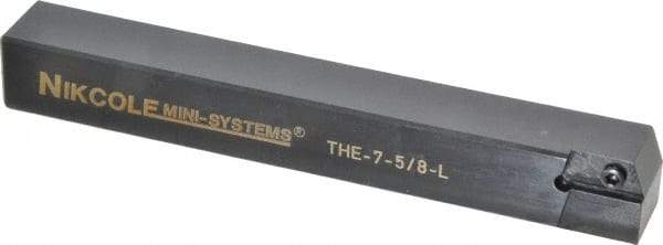NIKCOLE MINI-SYSTEMS - External Thread, 5" OAL, Left Hand Indexable Grooving Cutoff Toolholder - 5/8" Shank Height x 5/8" Shank Width, GIE Insert Style, THE Toolholder Style, Series Mini-Systems - Eagle Tool & Supply