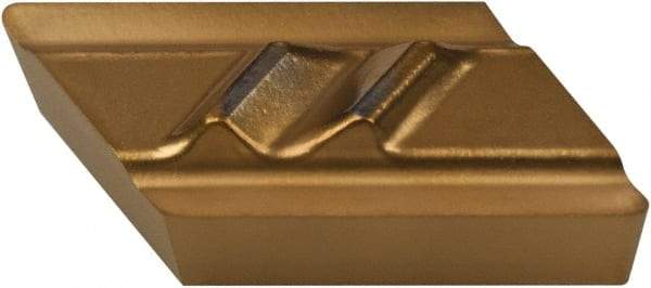 Tool-Flo - FLPL51, GP3 Grade Carbide Profiling Insert - TiN Finish, 55° Incl Angle, Parallelogram, 1/8" Thick, 0.015" Corner Radius - Eagle Tool & Supply