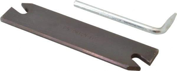Hertel - 1.02" Blade Height, 5/32" Blade Width, 4.33" OAL, Right Hand Cut, Single End Indexable Cut-Off Blade - MGIH Blade - Eagle Tool & Supply