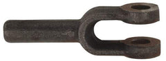 Value Collection - 1-3/8" Yoke Width, Carbon Steel, Plain Yoke - 5/8" Hole Diam, 1-7/16" Hole Center to Neck, 1-3/16" Yoke Arm Height, 5/8" Neck Diam, 1-7/16" Neck Length, 2-7/8" OAL - Eagle Tool & Supply