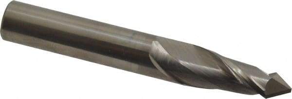 Melin Tool - 10mm Diam, 25mm LOC, 2 Flute, 90° Point Angle, Solid Carbide Drill Mill - Uncoated, 2-3/4" OAL, 10mm Shank Diam - Eagle Tool & Supply