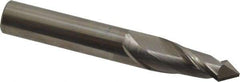 Melin Tool - 10mm Diam, 25mm LOC, 2 Flute, 90° Point Angle, Solid Carbide Drill Mill - Uncoated, 2-3/4" OAL, 10mm Shank Diam - Eagle Tool & Supply
