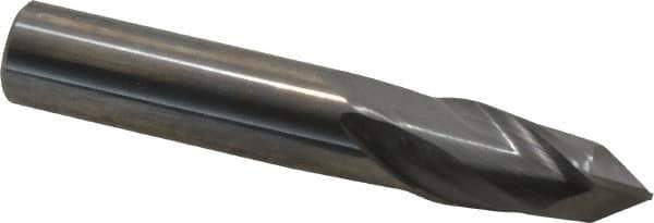 Melin Tool - 12mm Diam, 25mm LOC, 2 Flute, 90° Point Angle, Solid Carbide Drill Mill - Uncoated, 3" OAL, 12mm Shank Diam - Eagle Tool & Supply