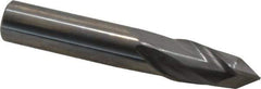 Melin Tool - 12mm Diam, 25mm LOC, 2 Flute, 90° Point Angle, Solid Carbide Drill Mill - Uncoated, 3" OAL, 12mm Shank Diam - Eagle Tool & Supply