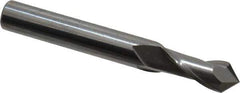 Melin Tool - 8mm Diam, 20mm LOC, 2 Flute, 90° Point Angle, Solid Carbide Drill Mill - Uncoated, 2-1/2" OAL, 8mm Shank Diam - Eagle Tool & Supply