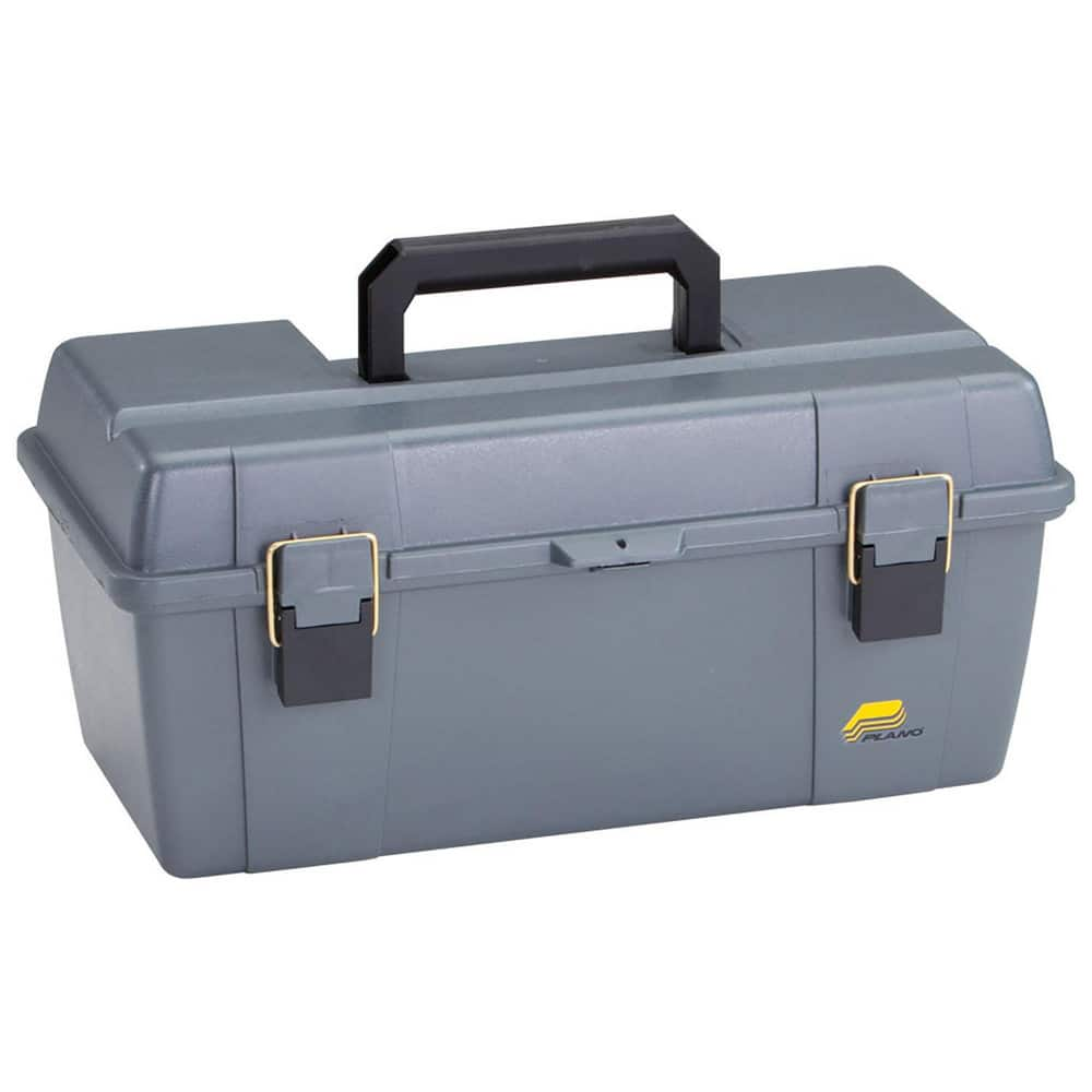 Tool Boxes, Cases & Chests; Material: Plastic; Color: Gray; Overall Depth: 11 in; Overall Height: 9 in; Overall Width: 20; Number Of Trays: 1; Number Of Compartments: 1.000