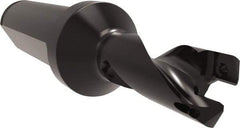 Allied Machine and Engineering - Series 12, 12 to 13mm Diam, 3/4" Diam Straight Shank with Flange, Helical Flute Spade Drill - 5/8" Max Depth, 1-45/64" Body Length, 3-47/64" OAL, Short Length, Through Coolant - Eagle Tool & Supply