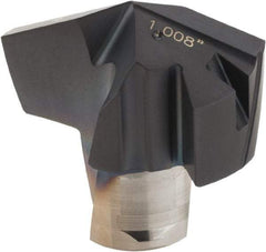 Iscar - Series ICP, 1.008" Diam Grade IC908 140° Replaceable Drill Tip - Carbide, TiAlN Finish, 25 Seat Size, Through Coolant - Eagle Tool & Supply