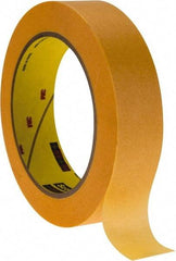 3M - 1" Wide x 60 Yd Long Bronze Paper Masking Tape - Series 2460, 3.3 mil Thick, 17 In/Lb Tensile Strength - Eagle Tool & Supply