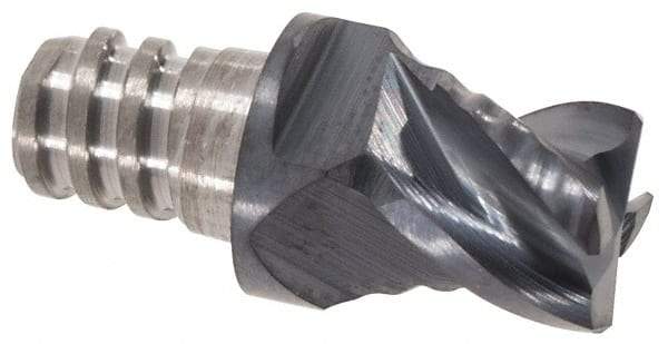 Iscar - MM EFS-CF Grade IC908 Carbide End Milling Tip Insert - TiAlN Finish, 4 Flutes, 1/4" Cutting Diam, 0.21" Depth of Cut, 0.393" Extension, 38° Helix - Eagle Tool & Supply