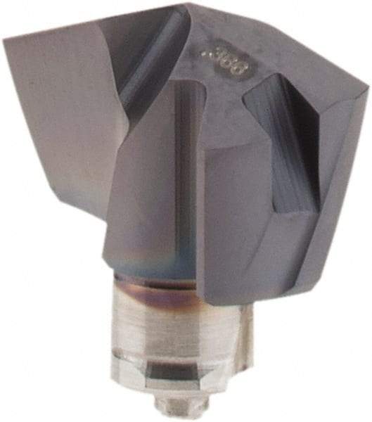 Iscar - Series ICM, 0.366" Diam Grade IC908 140° Replaceable Drill Tip - Carbide, TiAlN Finish, 9 Seat Size, Through Coolant - Eagle Tool & Supply