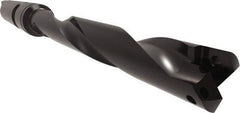 Allied Machine and Engineering - Series 1, 18mm Max Diam, 3MT Taper Shank, Helical Flute Spade Drill - 4-3/4" Max Depth, 5-7/8" Body Length, 9-3/4" OAL, Standard Length, Through Coolant - Eagle Tool & Supply