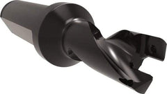 Allied Machine and Engineering - Series 14, 14 to 15mm Diam, 3/4" Diam Straight Shank with Flange, Helical Flute Spade Drill - 11/16" Max Depth, 1-3/4" Body Length, 3-25/32" OAL, Short Length, Through Coolant - Eagle Tool & Supply