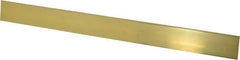Made in USA - 0.064 Inch Thick x 1 Inch Wide x 12 Inch Long, Brass Strip - Alloy 260 - Eagle Tool & Supply