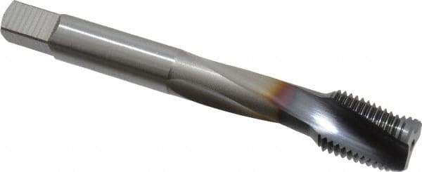 OSG - 1/2-20 UNF 3 Flute 2B Modified Bottoming Spiral Flute Tap - Powdered Metal, TiCN Finish, 3-3/8" OAL, Right Hand Flute, Right Hand Thread, H5, Series EXOTAP - Eagle Tool & Supply