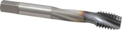 OSG - 1/2-13 UNC 3 Flute 3B Modified Bottoming Spiral Flute Tap - Powdered Metal, TiCN Finish, 3-3/8" OAL, Right Hand Flute, Right Hand Thread, H3, Series EXOTAP - Eagle Tool & Supply