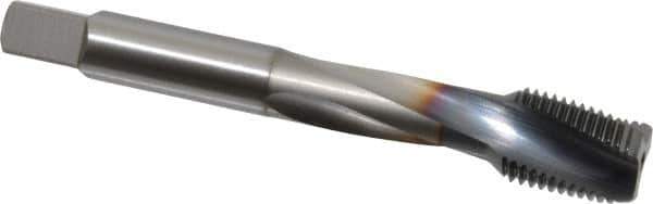 OSG - 1/2-20 UNF 3 Flute 3B Modified Bottoming Spiral Flute Tap - Powdered Metal, TiCN Finish, 3-3/8" OAL, Right Hand Flute, Right Hand Thread, H3, Series EXOTAP - Eagle Tool & Supply