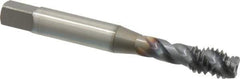 OSG - 5/16-18 UNC 3 Flute 2B Modified Bottoming Spiral Flute Tap - Vanadium High Speed Steel, TiCN Finish, 2-23/32" OAL, Right Hand Flute, Right Hand Thread, H5, Series EXOTAP VA3 - Exact Industrial Supply