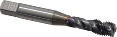 OSG - 3/8-24 UNF 3 Flute 2B Modified Bottoming Spiral Flute Tap - Vanadium High Speed Steel, TiCN Finish, 2-15/16" OAL, Right Hand Flute, Right Hand Thread, H4, Series EXOTAP VA3 - Exact Industrial Supply