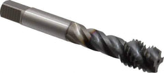 OSG - 9/16-12 UNC 4 Flute Modified Bottoming Spiral Flute Tap - Vanadium High Speed Steel, TiCN Finish, 3-19/32" OAL, Right Hand Flute, Right Hand Thread, H3, Series EXOTAP VA3 - Eagle Tool & Supply