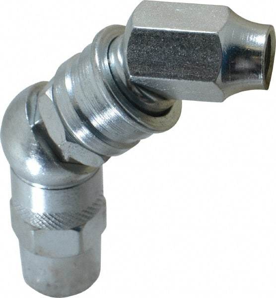 PRO-LUBE - 7,000 Operating psi, 3-1/2" Long, 1/8 Thread, Zinc Plated Grease Gun Coupler - NPT Thread - Eagle Tool & Supply