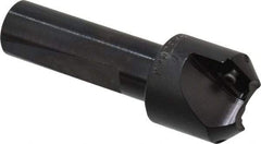 Kyocera - 45° Lead Angle, 9/16" Max Cut Diam, 9/16" Min Cut Diam, 0.24" Max Depth of Cut, Indexable Chamfer and Angle End Mill - 2 Inserts, XPMT 0902.. Insert Style, 2.91" Overall Length, Straight Shank - Eagle Tool & Supply