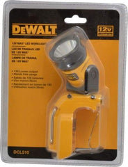 DeWALT - 12 Volts, 130 Lumens, Cordless Work Light - Yellow/Black, 12V Lithium-Ion - Eagle Tool & Supply