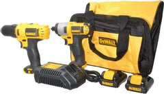 DeWALT - 12 Volt Cordless Tool Combination Kit - Includes 1/4" Impact Driver & 3/8" Drill/Driver, Lithium-Ion Battery Included - Eagle Tool & Supply