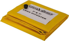 PRO-SAFE - Tarp-Shaped Heavy Duty Roof Leak Diverter - 7' Long x 7' Wide x 18 mil Thick, Yellow - Eagle Tool & Supply