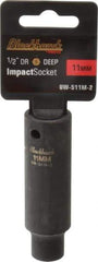 Blackhawk by Proto - 1/2" Drive 11mm Deep Impact Socket - 6 Points, 3-7/32" OAL - Eagle Tool & Supply