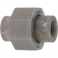 Made in USA - Size 1/4", Class 3,000, Forged Carbon Steel Black Pipe Union - 3,000 psi, Threaded End Connection - Eagle Tool & Supply