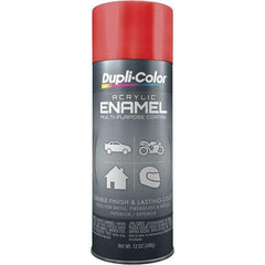 Dupli-Color - Cherry Red, Gloss, Acrylic Enamel Spray Paint - 12 to 14 Sq Ft per Can, 12 oz Container - Eagle Tool & Supply