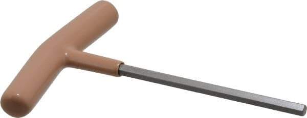 Paramount - 6mm Hex, T-Handle Cushion Grip, Hex Key - 6" OAL, Steel, Metric System of Measurement - Eagle Tool & Supply