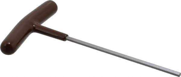 Paramount - 9/64" Hex, T-Handle Cushion Grip, Hex Key - 6" OAL, Steel, Inch System of Measurement - Eagle Tool & Supply