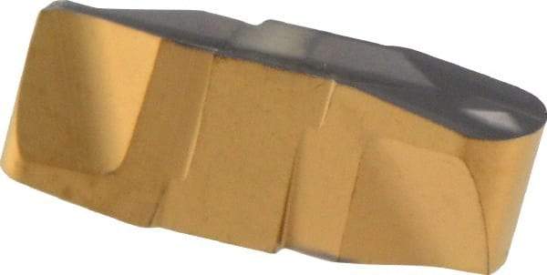 Iscar - 300150GIP UN Grade IC808, 3mm Cutting Width Carbide Grooving Insert - 4mm Max Depth of Cut, Neutral, 1.5mm Corner Radius, TiAlN Finish - Eagle Tool & Supply
