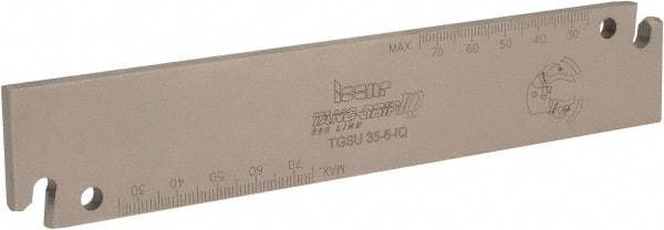 Iscar - 1.378" Blade Height, 0.205" Blade Width, 7.087" OAL, Neutral Cut, Single End Indexable Cut-Off Blade - TGSU Blade, Tang-GripIQ Series - Eagle Tool & Supply