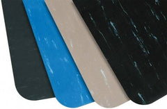 PRO-SAFE - 10' Long x 3' Wide, Dry Environment, Anti-Fatigue Matting - Blue Marbleized, Vinyl with Vinyl Sponge Base - Eagle Tool & Supply