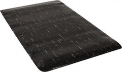 PRO-SAFE - 5' Long x 3' Wide, Dry Environment, Anti-Fatigue Matting - Black Marbleized, Vinyl with Vinyl Sponge Base - Eagle Tool & Supply
