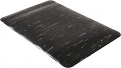 PRO-SAFE - 3' Long x 2' Wide, Dry Environment, Anti-Fatigue Matting - Black Marbleized, Vinyl with Vinyl Sponge Base - Eagle Tool & Supply