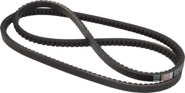 Browning - Section BX, 21/32" Wide, 71" Outside Length, Gripnotch V-Belt - Rubber Compound, Gripnotch, No. BX68 - Eagle Tool & Supply