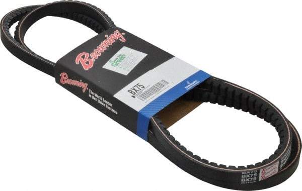 Browning - Section BX, 21/32" Wide, 78" Outside Length, Gripnotch V-Belt - Rubber Compound, Gripnotch, No. BX75 - Eagle Tool & Supply