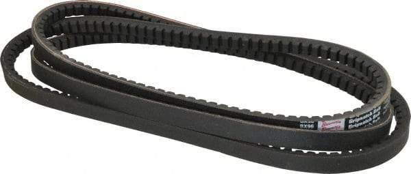 Browning - Section BX, 21/32" Wide, 99" Outside Length, Gripnotch V-Belt - Rubber Compound, Gripnotch, No. BX96 - Eagle Tool & Supply